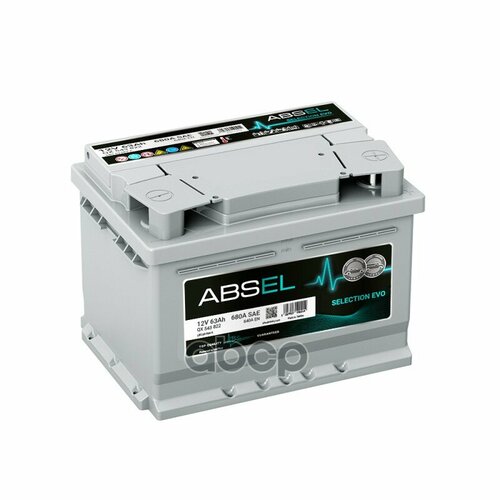 Аккумулятор Absel Selection Evo 12V 63Ah 640A 242X175x175 Din Type Оп ABSEL арт QX543822 11410₽