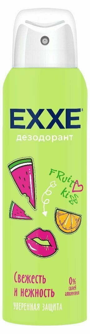Exxe Дезодорант женский Свежесть и нежность fruit kiss, 150 мл