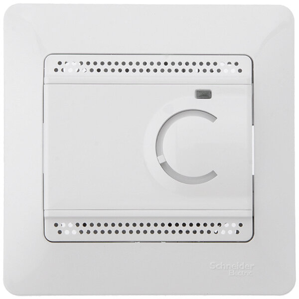 фото Регулятор Glossa GSL000138 2200Вт теплого пола +5…+50°С с/п белый Schneider Electric