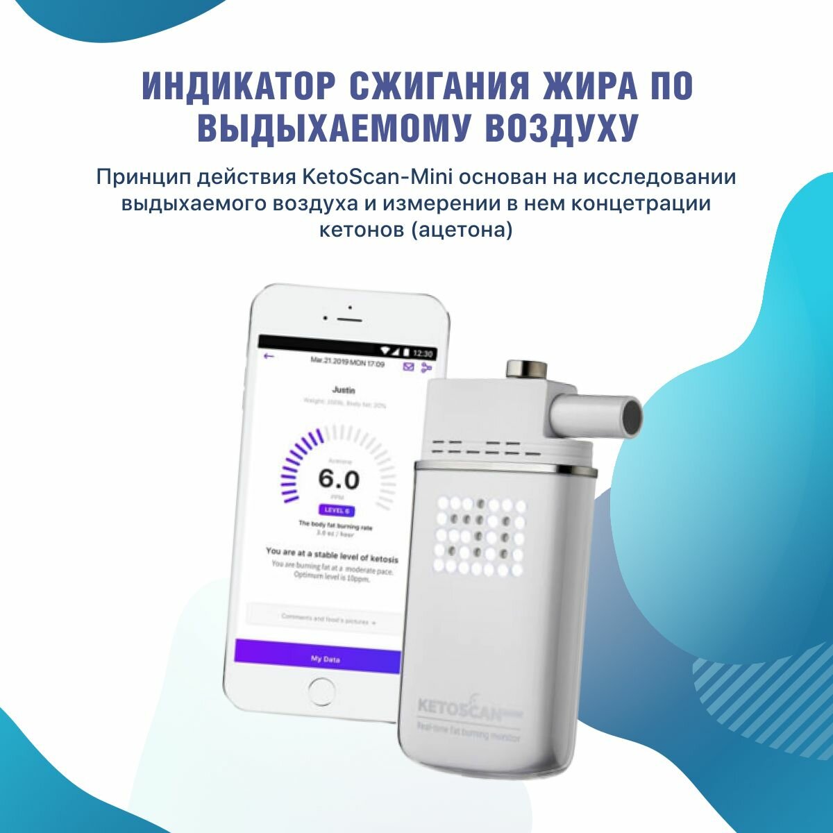 Индикатор сжигания жира KETOSCAN-MINI Кетоскан Мини