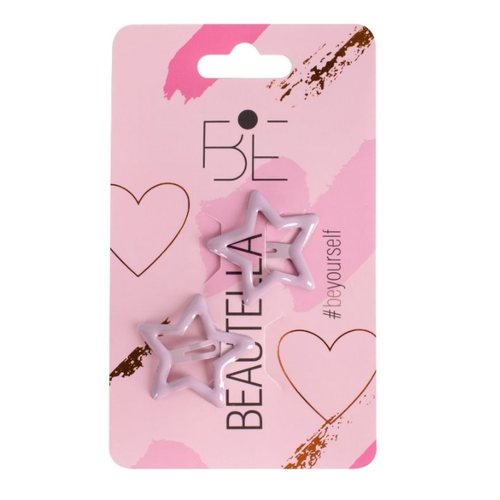 Заколка для волос Beautella Princess KBH- 72 СDHA-HCL-02-03-mix, 3 см, 2 шт.
