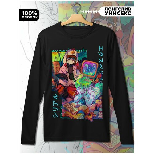 фото Лонгслив hypnotica, размер l, черный