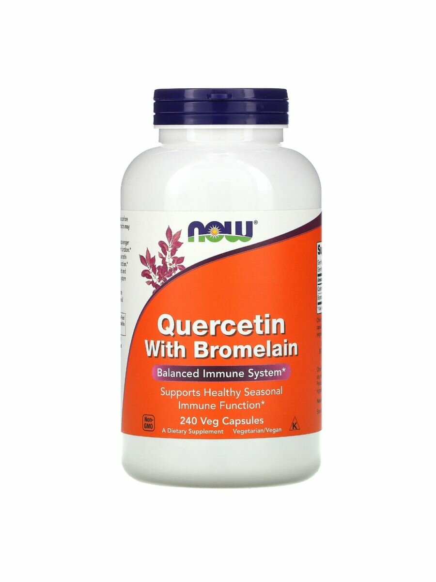 Quercetin with bromelain, Кверцетин и Бромелаин 240 капсул