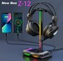 Подставка для наушников Z12 с RGB подсветкой и беспроводным зарядным устройством