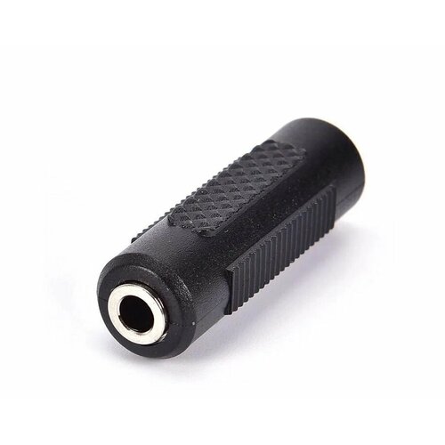 Переходник соединитель Jack 3.5 (мама) - Jack 3.5 (мама), стерео, пластик, черный