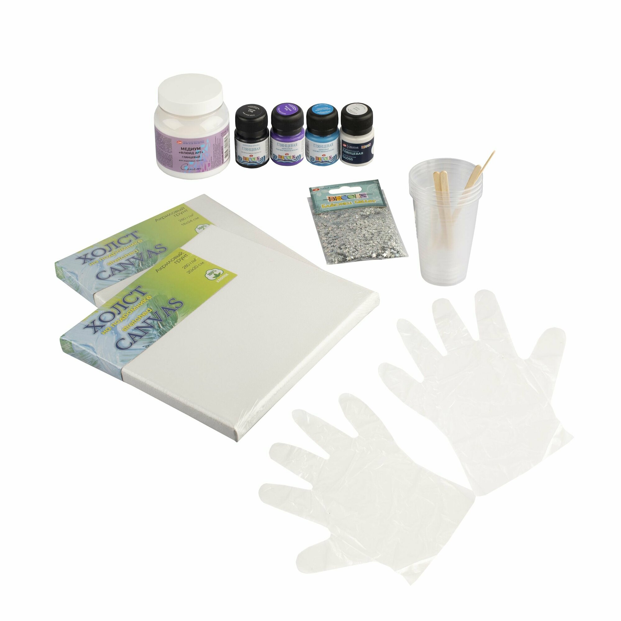 Набор для рисования Невская палитра Decola Флюид Арт "Космос" 95412335 — фото 1