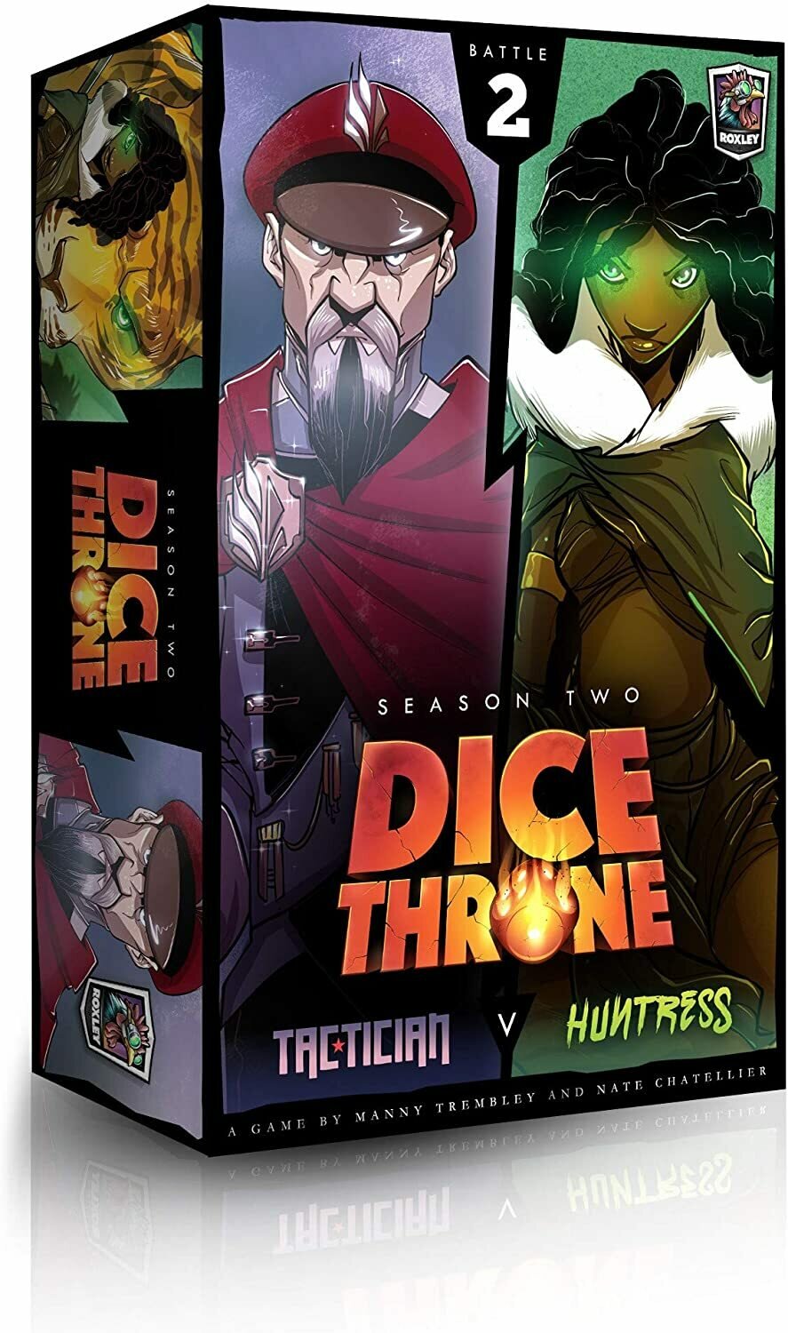 Настольная игра Dice Throne (Трон кубов). Второй сезон. Tactitian vs Huntress