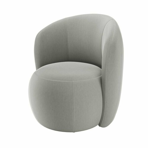 Пуф кресло BASSIA в прихожую спальню гостиную детскую прикроватный круглый мягкий пуфик со спинкой велюр мебель минимализм для квартиры дачи дома 32588₽