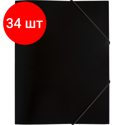 Комплект 34 штук, Папка на резинках Attache Economy 045-PR-E черный папка для документов attache черный