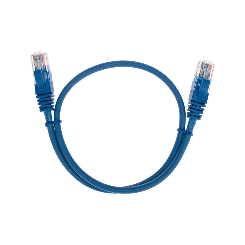 Патч-корд U/UTP, CAT 5e, RJ45-RJ45, 26AWG, LSZH, синий, 0,5м REXANT 1 шт арт. 02-0104-05