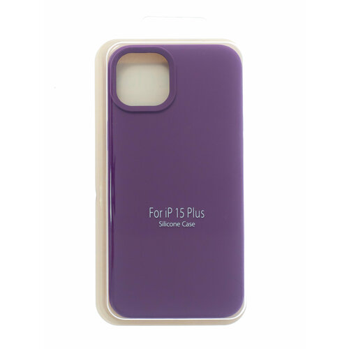 Чехол-накладка для iPhone 15 Plus VEGLAS SILICONE CASE NL закрытый фиолетовый (45)