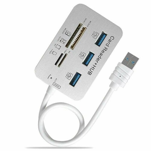 USB Hub Focxonn 2010H3 USB Вилка - 3 in 1 USB 3.0 + картридер картридер usb hub smartbuy 750 3xusb 2 0 sd microsd ms черный