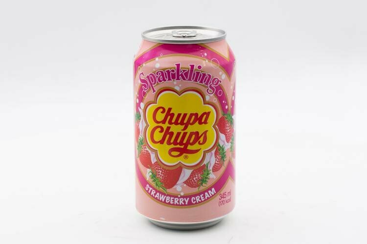 Напиток Chupa Chups Sparkling Strawberry 0.345л Упаковка 24 шт