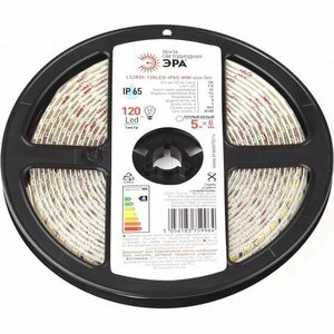 ЭРА Б0035600 Светодиодная лента LS2835 -9,6-120LED-IP65-WW-eco-5m