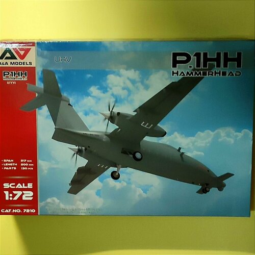 Сборная модель дальнего разведывательного БПЛА P.1HH HammerHead UAV, A&A Models, AA7210, 1/72