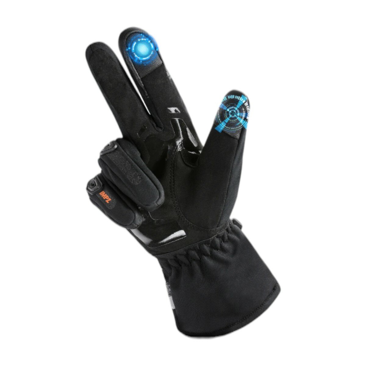 Мотоперчатки перчатки теплые Suomy WP-02 для мотоциклиста на мотоцикл скутер мопед квадроцикл снегоход, черные, L