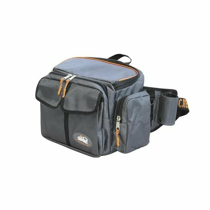 Сумка для рыбалки "следопыт" Fishing Hip Bag T2, 27х23х17 см, цв. серый