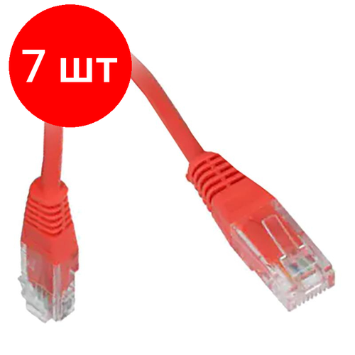 Комплект 7 штук, Патч-корд TWT UTP Cat.5e, залив колп, 7.0 м, оранжевый (TWT-45-45-7.0-OR) патч корд twt 7м twt 45 45 7 0 gn