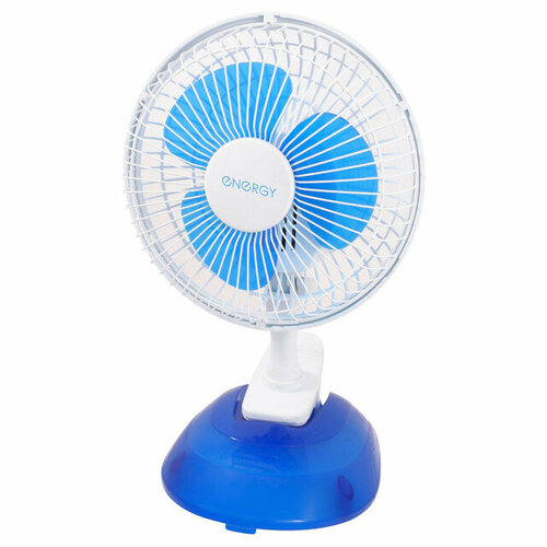 Вентилятор настольный на прищепке energy en-0601 15вт 2 режима белый 288000₽