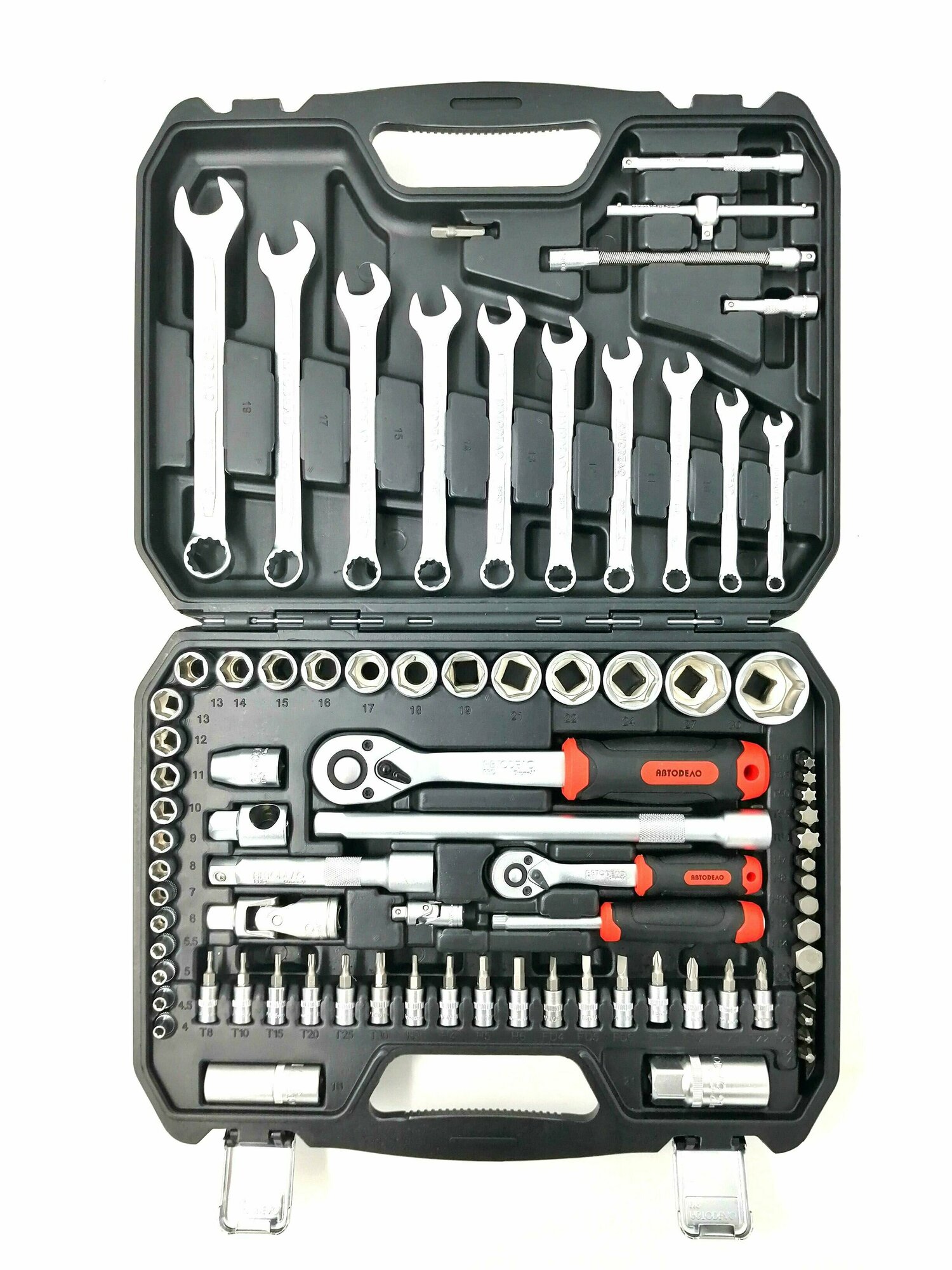 Набор инструментов 82 предметов. 1/2"DR 1/4" АвтоDело — фото 1
