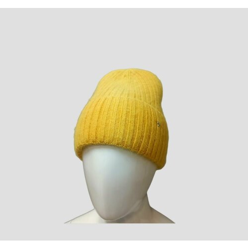 Шапка бини Мегашапка, размер 54-56, желтый шапка бини мегашапка размер 56 желтый