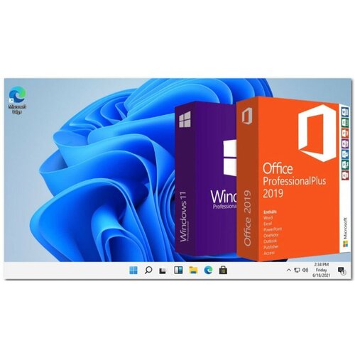 Win 11 Pro на USB+Office 2019 Pro Plus windows 10 pro usb box office 2019 pro plus на карточке