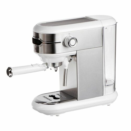 Кофеварка BQ CM3001, рожковая, 1450 Вт, 1 л, бело-серебристая кофеварка bq cm3001 стальной белый