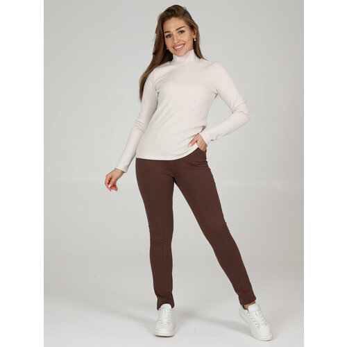 Брюки  IvCapriz, размер 54, коричневый