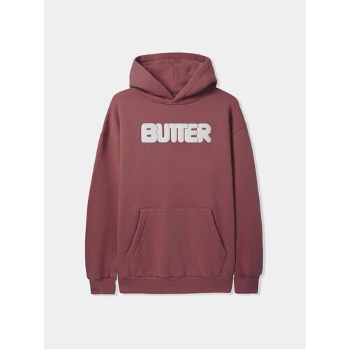 Худи Butter Goods ROUNDED LOGO PULLOVER, размер XL, бордовый футболка butter goods хлопок размер xl бордовый