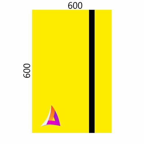 Пластик для лазерной гравировки SHENGWEI (Жёлтый на чёрном) 600мм_600мм 1.3 мм