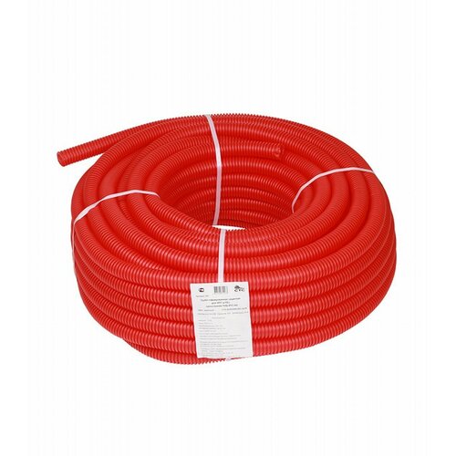 Труба гофрированная 32 мм СТС для металлопластиковых труб d20 мм красная (50 м)