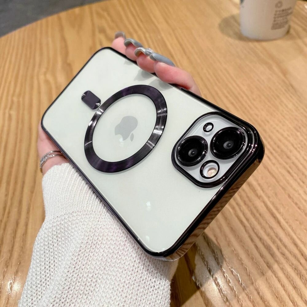 Чехол на iPhone 13 mini Magsafe с защитой камеры черный