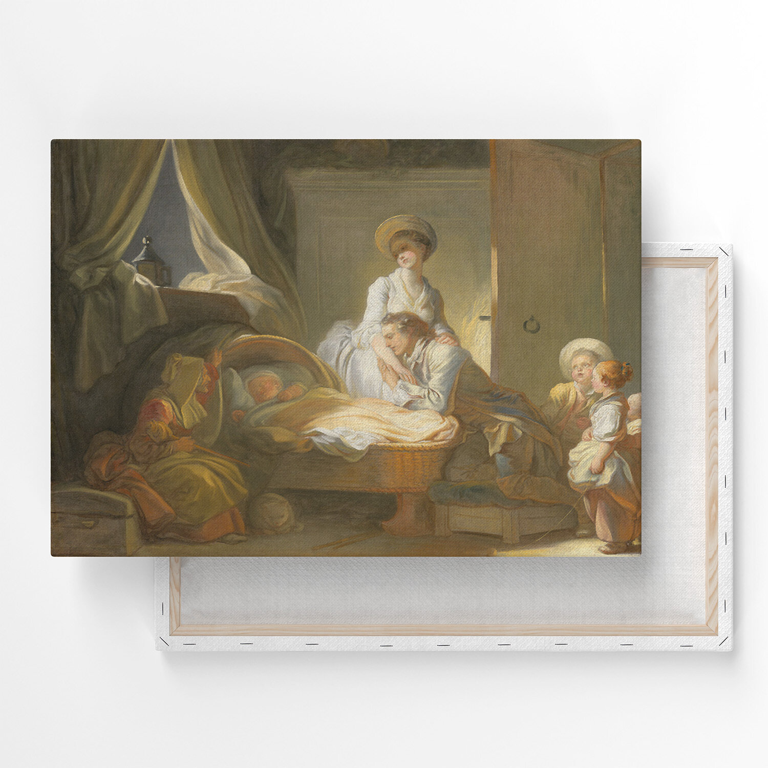 Картина на холсте, репродукция / The Visit to the Nursery / Жан-Оноре Фрагонар / Размер 30 x 40 см