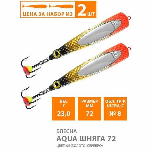 фото Блесна для рыбалки зимняя шняга 72mm 23g цвет 05 2шт aqua