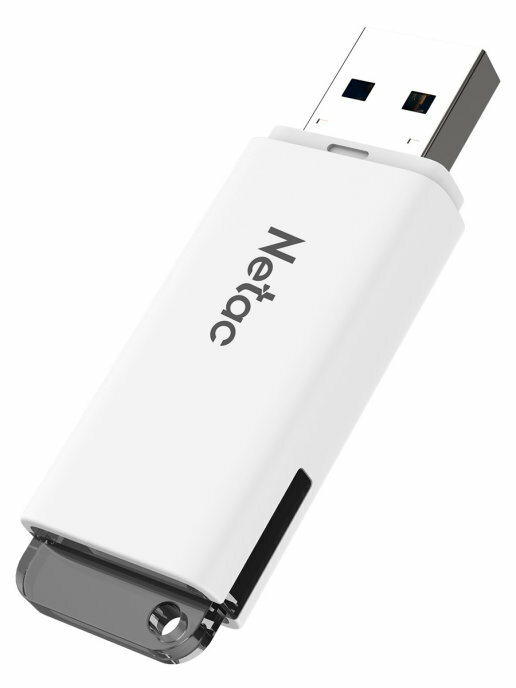 Флешка USB 64Gb (USB 2.0) Netac U185 white