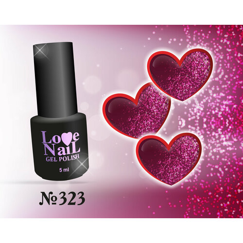 323 LoVe Nail гель лак класса премиум Diamond gloss 5 мл.