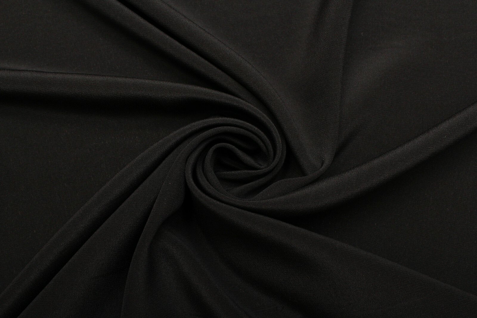 Ткань Шелк-крепдешин чёрный, ш136см, 0,5 м