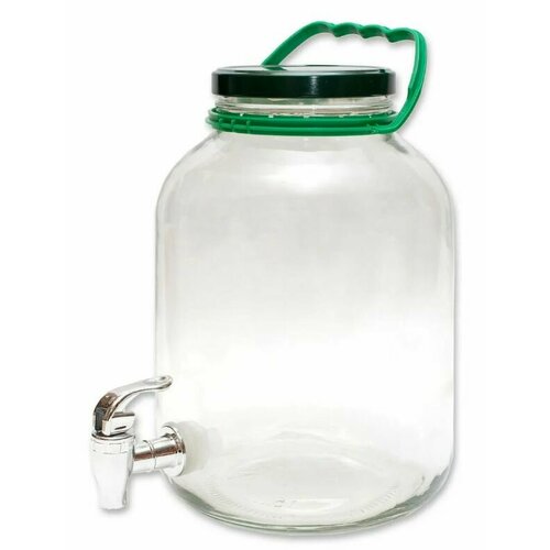 Банка Винт Лимонадик стеклянная 5л винт с краном