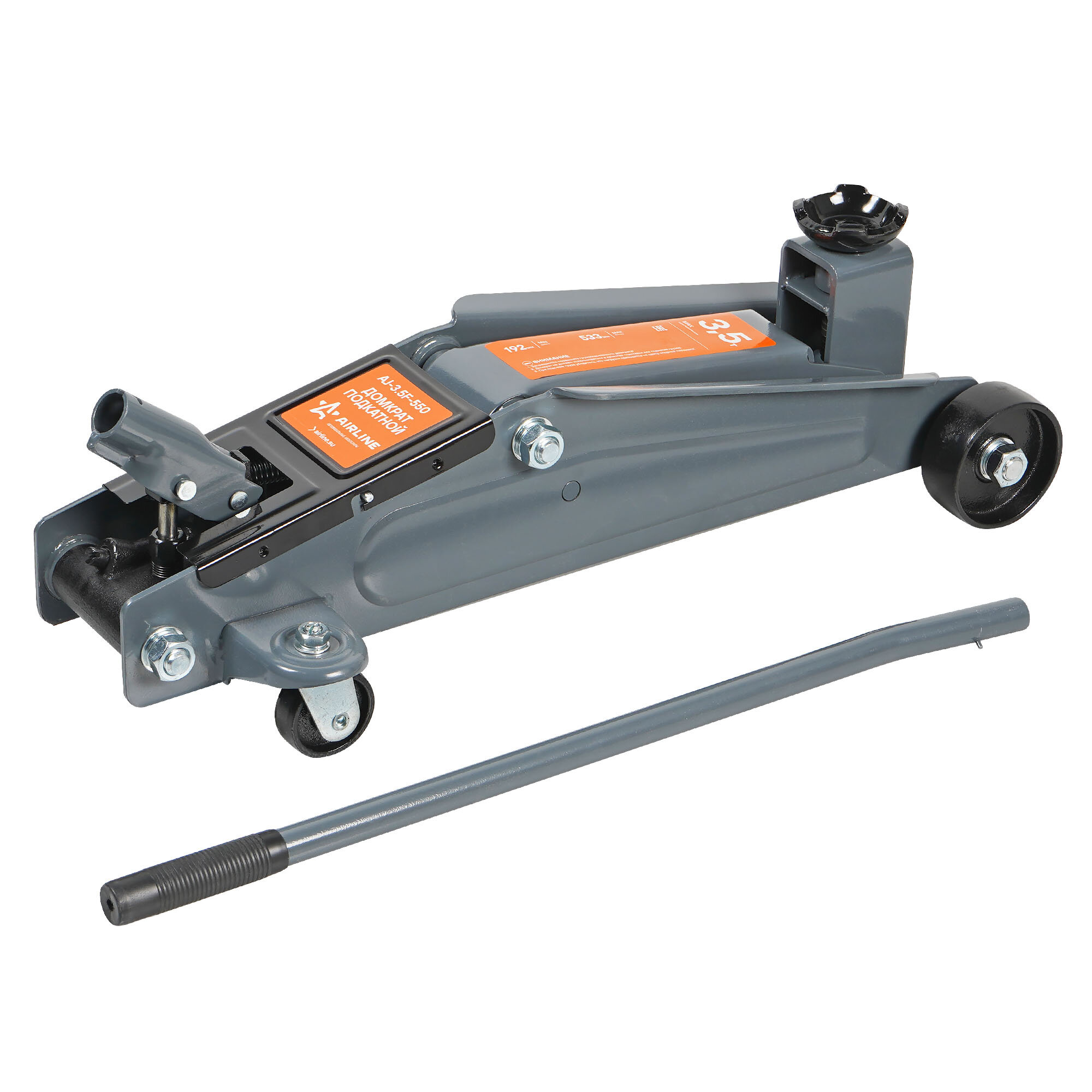 фото Домкрат подкатной 3.5т (MIN - 192 мм, MAX - 533 мм) AJ-3.5F-550 AIRLINE