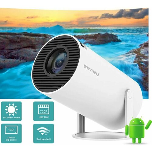 Проектор ThundeaL HY300 Android Wifi Умный Портативный 1280 720P Full HD Офисный домашний кинотеатр Видео мини-проектор, белый