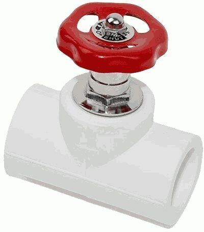 фото Вентиль полипропиленовый 90 градусов 32мм Valfex