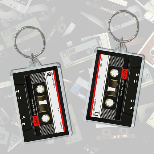 Брелок глянцевая фактура черный 235₽