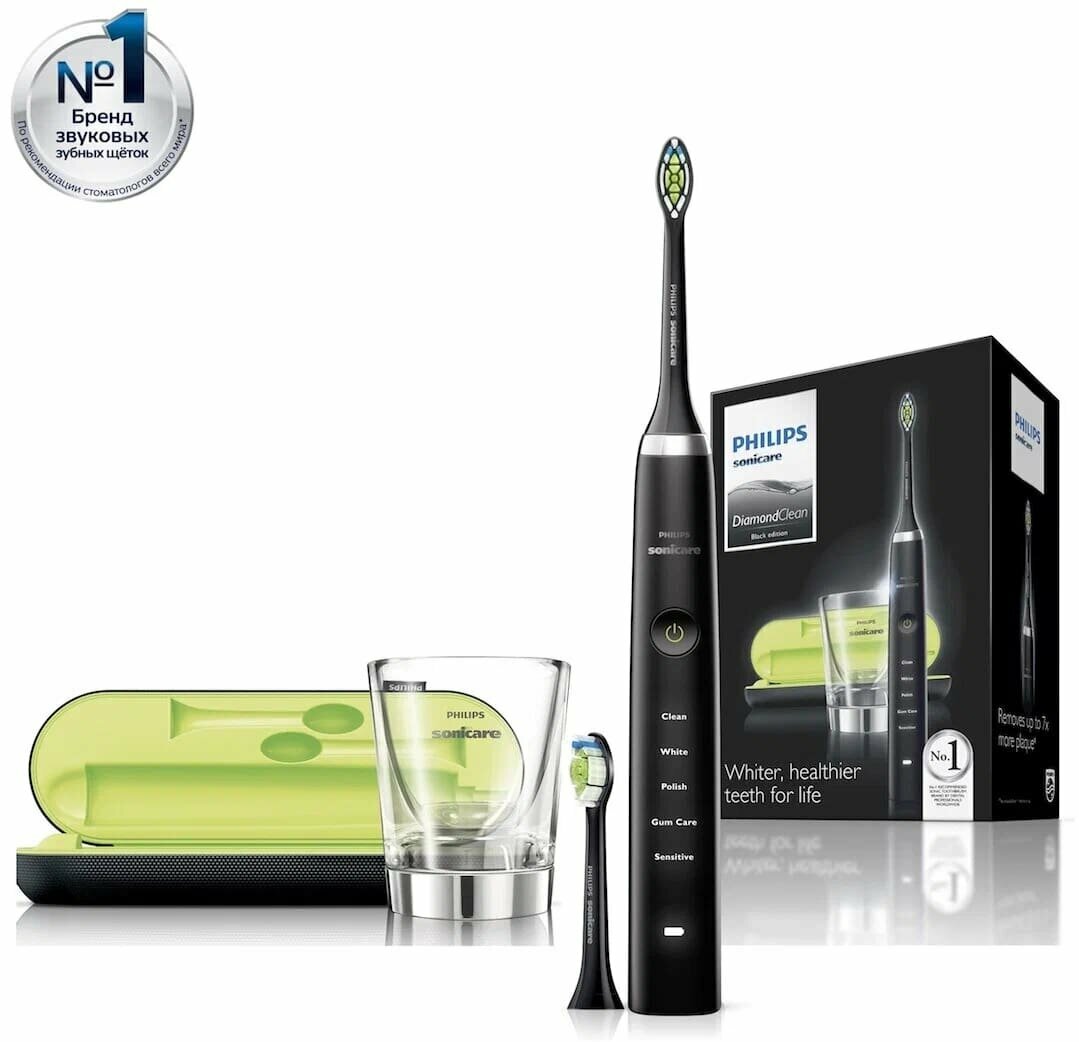 Звуковая зубная щетка Philips Sonicare DiamondClean HX9352/04, черный