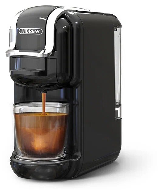 Кофемашина HiBREW H2B черный для нескольких видов капсул и капсул для кофе Dolce Gusto, с режимами горячего и холодного кофе