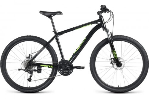 Forward Горный велосипед KATANA 27,5 D (27,5" 24 ск. рост. 18") 2023, черный/ярко-зеленый, IB3F7Q164XBKBGN