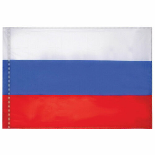 Флаг России, 90х135 см, карман под древко, упаковка с европодвесом, 550021 упаковка 3 шт.