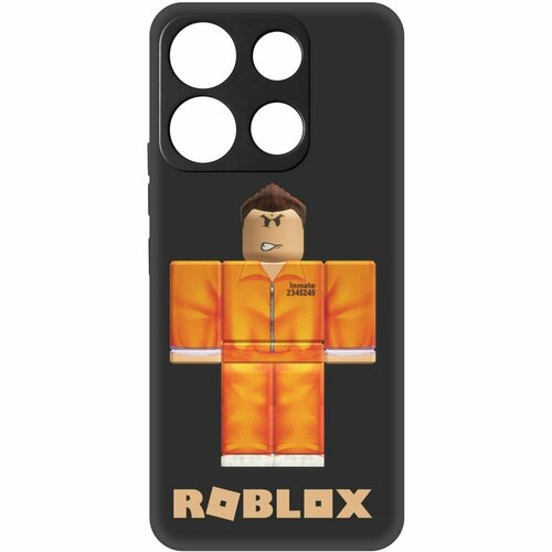 Чехол-накладка Krutoff Soft Case Roblox-Заключенный для ITEL A60s черный чехол накладка krutoff soft case roblox заключенный для itel vision 3 plus черный