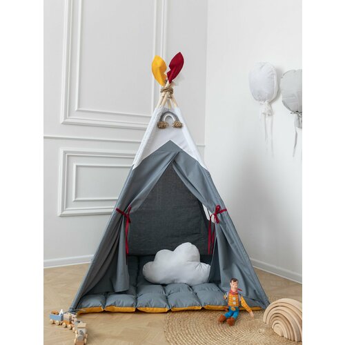 Вигвам детский с ковриком, игровой дом для детей Tipi.room