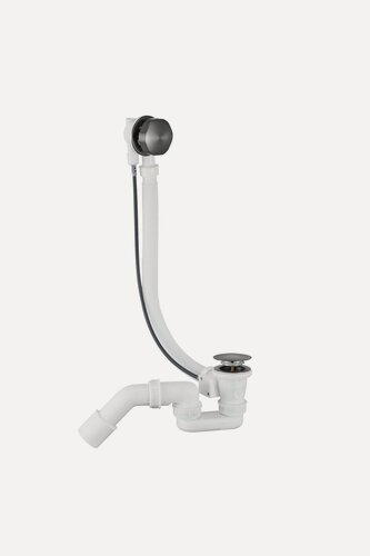 Изображение товара Полуавтоматический слив-перелив для ванны Grocenberg, латунь, графит