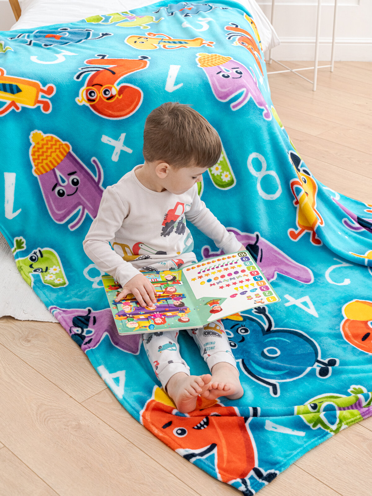 Плед 150х200 детский Павлинка Цифры — фото 1